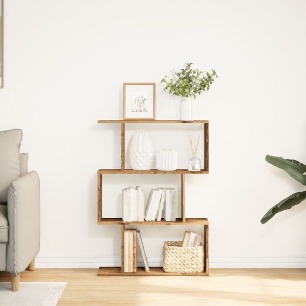 vidaXL ruumijagaja 3 korrust, vana puit, 70x24x97 cm, tehispuit