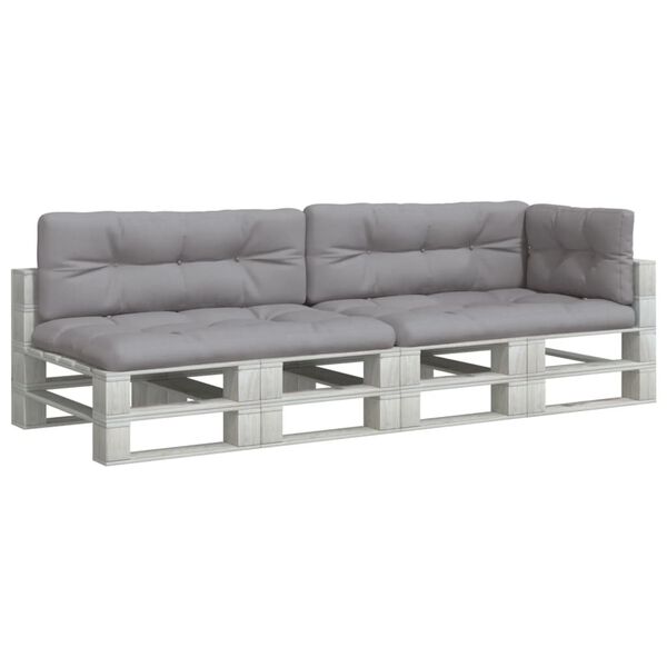 vidaXL euroaluse istmepadjad, 5 tk, hall, kangas