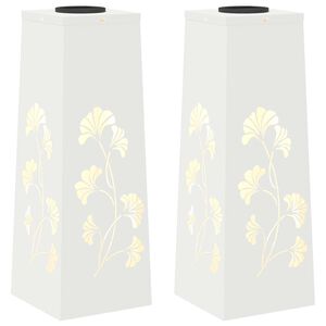 vidaXL P&auml;ikese LED k&auml;igutee tuli 2 pcs Valge K&uuml;lmvaltsitud teras