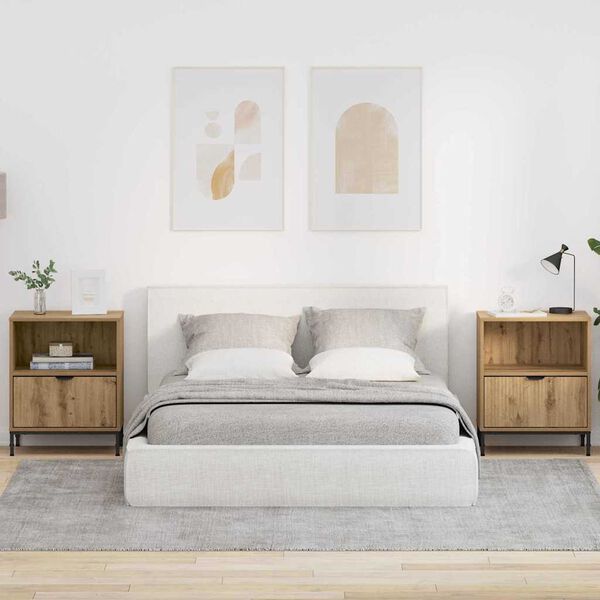 vidaXL &Ouml;&ouml;kapid sahtliga 2 pcs k&auml;sit&ouml;&ouml;tamm 49 x 36 x 61 cm Tehispuit