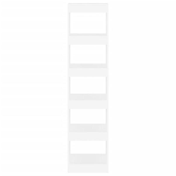 vidaXL raamaturiiul/ruumijagaja, valge, 40x30x166 cm