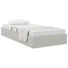 vidaXL Laos voodi madratsiga peaga Helehall 100 x 203 cm Samet