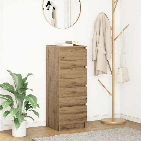 vidaXL puhvetkapp, käsitöötamm, 37,5 x 35x 99 cm, tehispuit