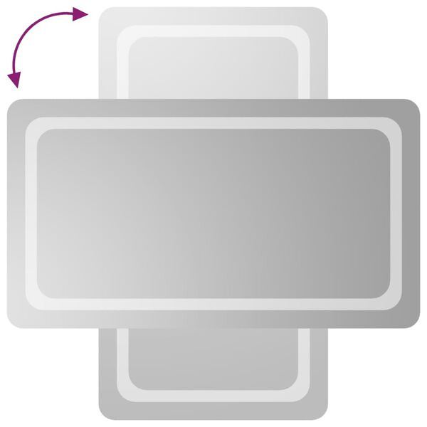 vidaXL LED-vannitoapeegel, 50x90 cm