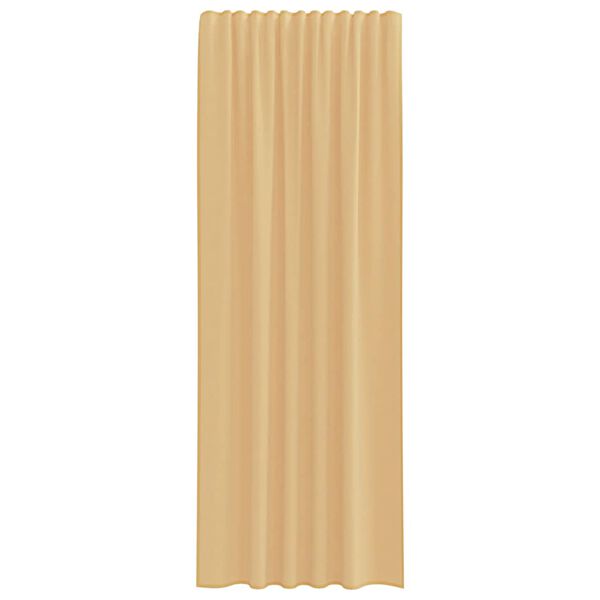 vidaXL Voile kardinad varrastega taskutega 2 tk Liiv