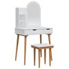vidaXL Tualettlaua komplekt FAUSKE 4 pcs Valge 76 x 50 x 143 cm