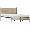 vidaXL metallist voodiraam ilma madratsita Sonoma tamm 120x190 cm