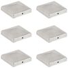 vidaXL p&uuml;ramiidikujuline postiots, 6 tk, tsingitud metall, 101x101 mm