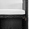 vidaXL 13-osaline aiamööblikomplekt patjadega, polürotang, must