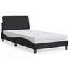 vidaXL Voodiraam ilma Madratsita Must 100x200 cm samet