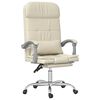 vidaXL massaaži kontoritool, kreemjas, kunstnahk