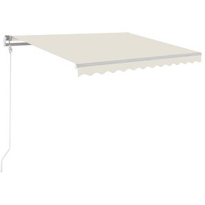 vidaXL automaatne varikatus LEDi ja tuuleanduriga 350x250 cm kreemjas