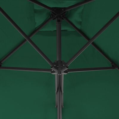 vidaXL päikesevari, teraspostiga, 250 x 250 cm, roheline