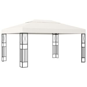 vidaXL varjualune 3 x 4 m, kreemjasvalge, kangas