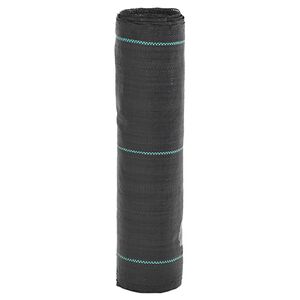 vidaXL umbrohumatt, must, 0,5x10 m, PP