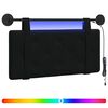 vidaXL Rippuv voodipeats LED-valgustusega Must Samet