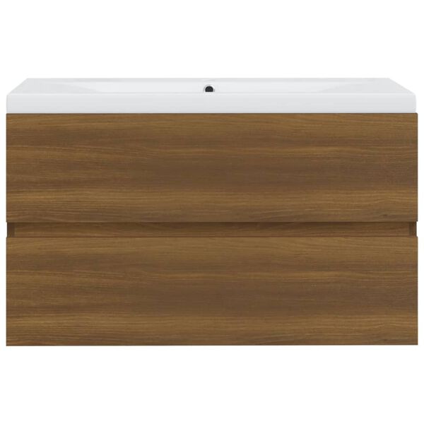 vidaXL sisseehitatud valamukapp, pruun tamm, tehispuit