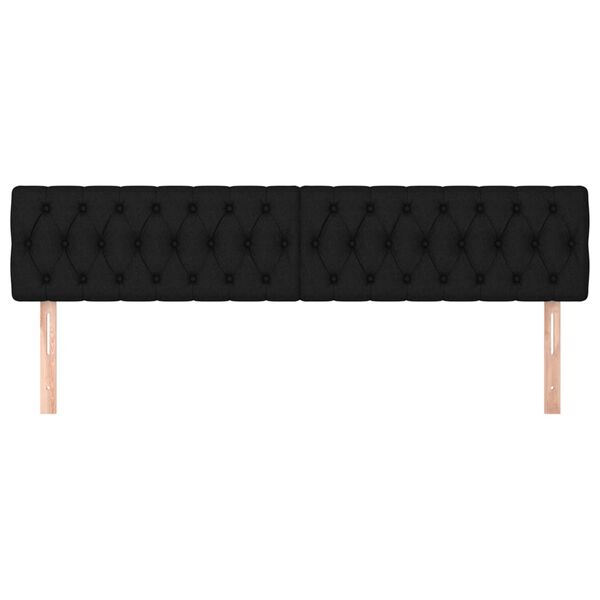 vidaXL voodipeatsid 2 tk, must, 100x7x78/88 cm, kangas