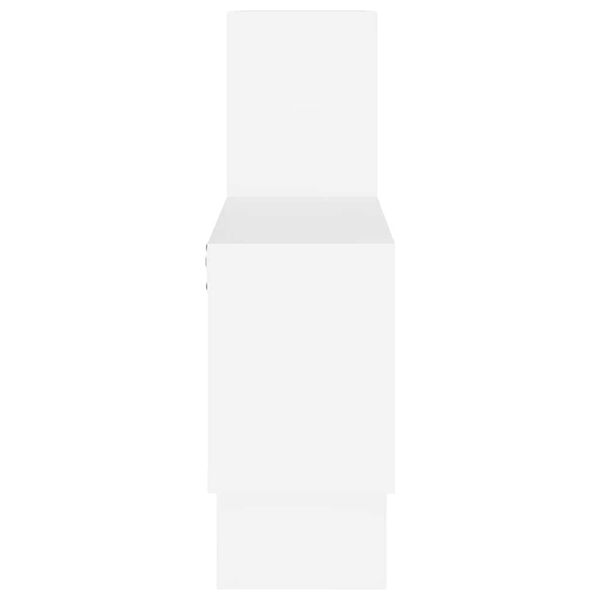 vidaXL autokujuline seinariiul, valge, 82 x 15 x 51 cm, tehispuit