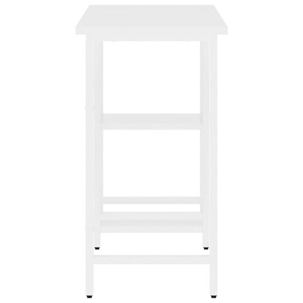 vidaXL arvutilaud, valge, 80 x 40 x 72 cm, MDF ja metall