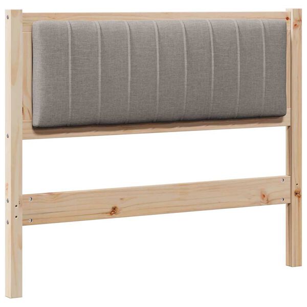 vidaXL Polsterdatud voodiots peaga Pruun 100 cm Tahke m&auml;nd