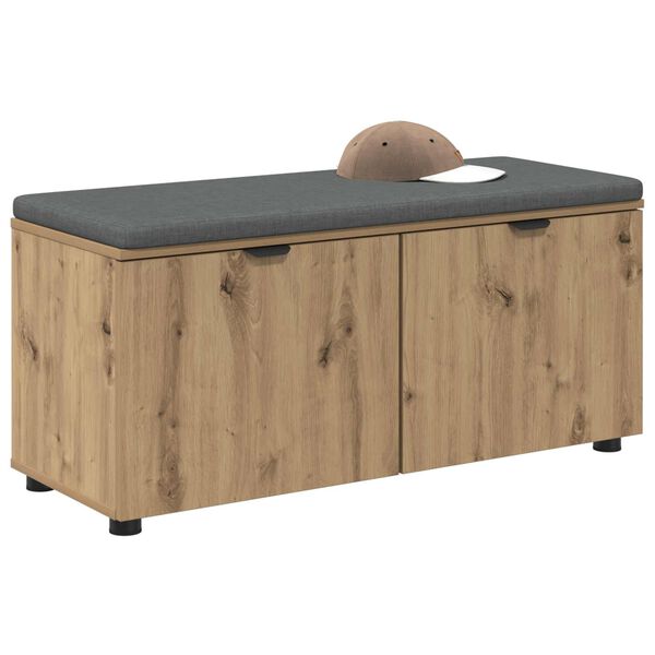 vidaXL Hallipink padjaga ladustamisega K&auml;sit&ouml;&ouml;puu 100 x 38 x 46 cm