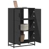 vidaXL Highboard Black 68x35x106,5 cm Engineered Wood and Metal