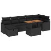 vidaXL Aia Diivanikomplekt ladustamisega 8 pcs Must Pol&uuml;rooster