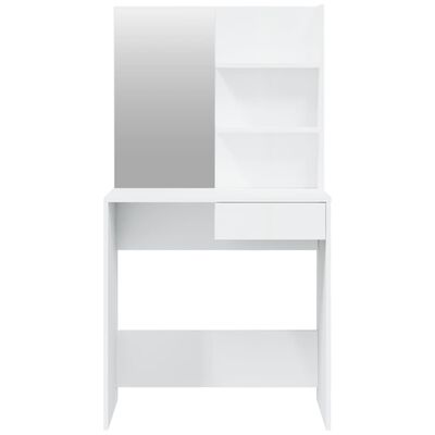 vidaXL tualettlaua komplekt, kõrgläikega valge, 74,5 x 40 x 141 cm
