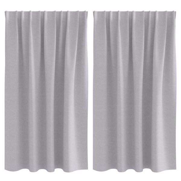 vidaXL Kardinad rõngastega 2 pcs Metallhall 140 x 140 cm Polüester