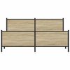 vidaXL metallist voodiraam ilma madratsita Sonoma tamm 200x200 cm