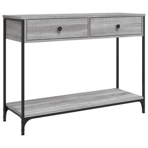 vidaXL konsoollaud, hall Sonoma tamm, 100 x 34,5 x 75 cm, tehispuit
