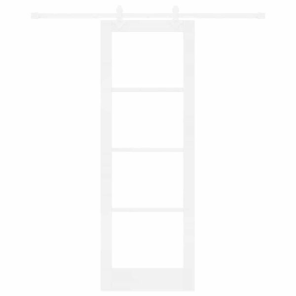 vidaXL Libisev uks Valge 73,5 x 211 cm Soe m&auml;nnipuit ja klaas