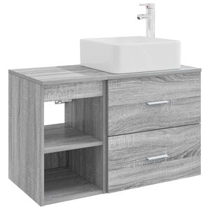 vidaXL Vannitoa m&ouml;&ouml;bleset 2 pcs Hall Sonoma Tehispuit