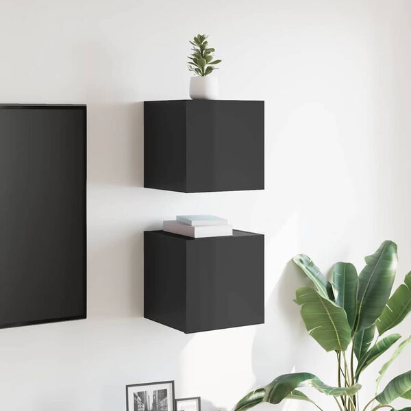 vidaXL seina telerikapid, 2 tk, k&otilde;rgl&auml;ikega hall, 30,5 x 30 x 30 cm