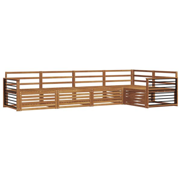 vidaXL V&auml;li diivanikomplekt 5 pcs Neutraalne Tugev akatsiapuu