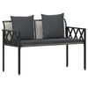 vidaXL V&auml;ljaistmed 2 -Seater 116 x 56 x 75 cm pol&uuml;rotang