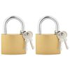 vidaXL U lukku koos v&otilde;tmetega 2 pcs Messing Raud