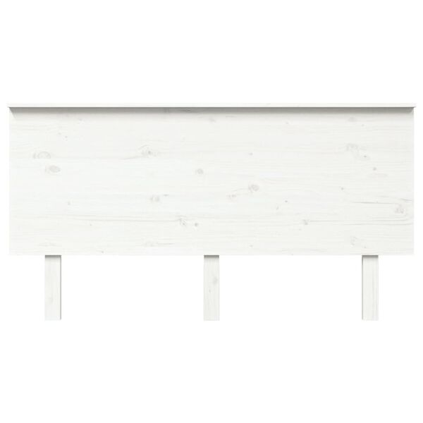 vidaXL voodipeats, valge, 154x6x82,5 cm, männipuit