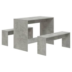 vidaXL 3-osaline s&ouml;&ouml;gim&ouml;&ouml;bli komplekt, betoonhall, tehispuit