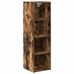 vidaXL Seinakapp Suitsetatud tamm 30 x 29,5 x 100 cm Tehispuit