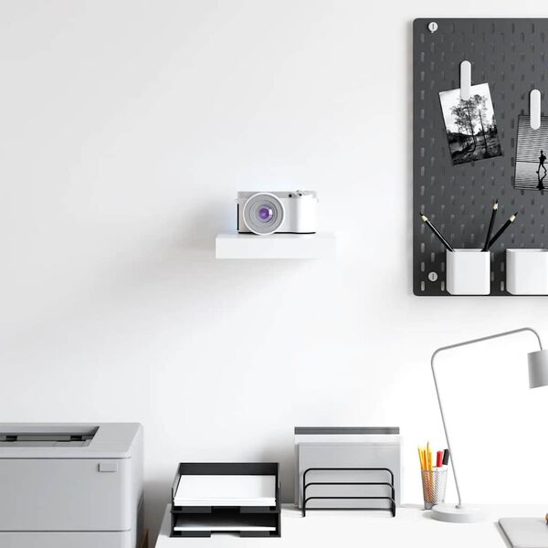 vidaXL seinariiul, valge, 23 x 23,5 x 3,8 cm MDF