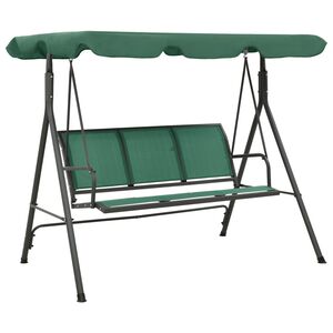 vidaXL aiakiik, roheline, 170 cm, tekstileen ja teras