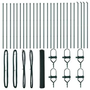 vidaXL Aiapost Roheline 50 x 1,4 m (13 mm silma) Terased ja PVC