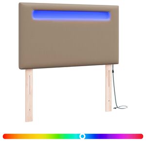vidaXL LED peatoed Cappuccino 100 cm Kunstnahk