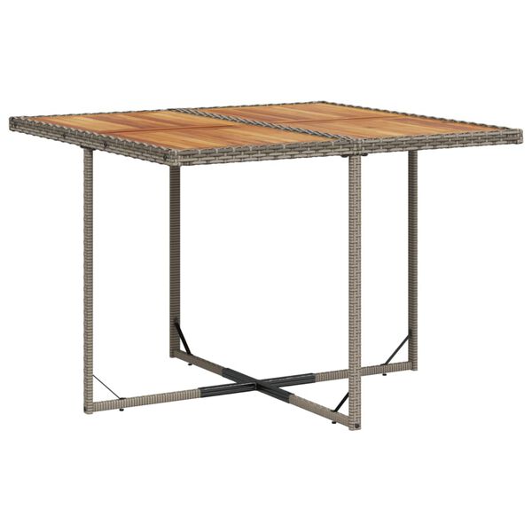 vidaXL 5-osaline aiamööbli komplekt patjadega, hall, polürotang