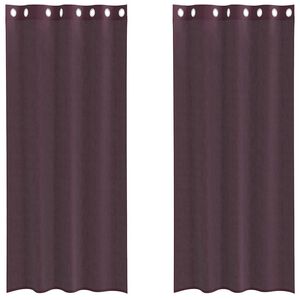 vidaXL Voile kardinad l&auml;biv&otilde;redega 2 tk Lilla 140x245 cm