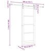 vidaXL Libisev uks Valge ja must 78 x 202 cm Soe männipuit ja klaas
