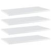 vidaXL riiuliplaadid 4 tk, k&otilde;rgl&auml;ikega valge, 60x30x1,5 cm, tehispuit