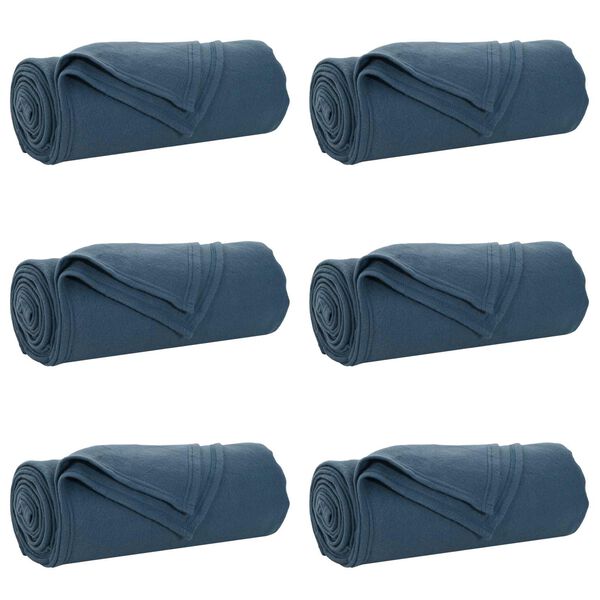 vidaXL Viskab tekid 6 pcs Tumesinine 240 x 220 cm Fliis
